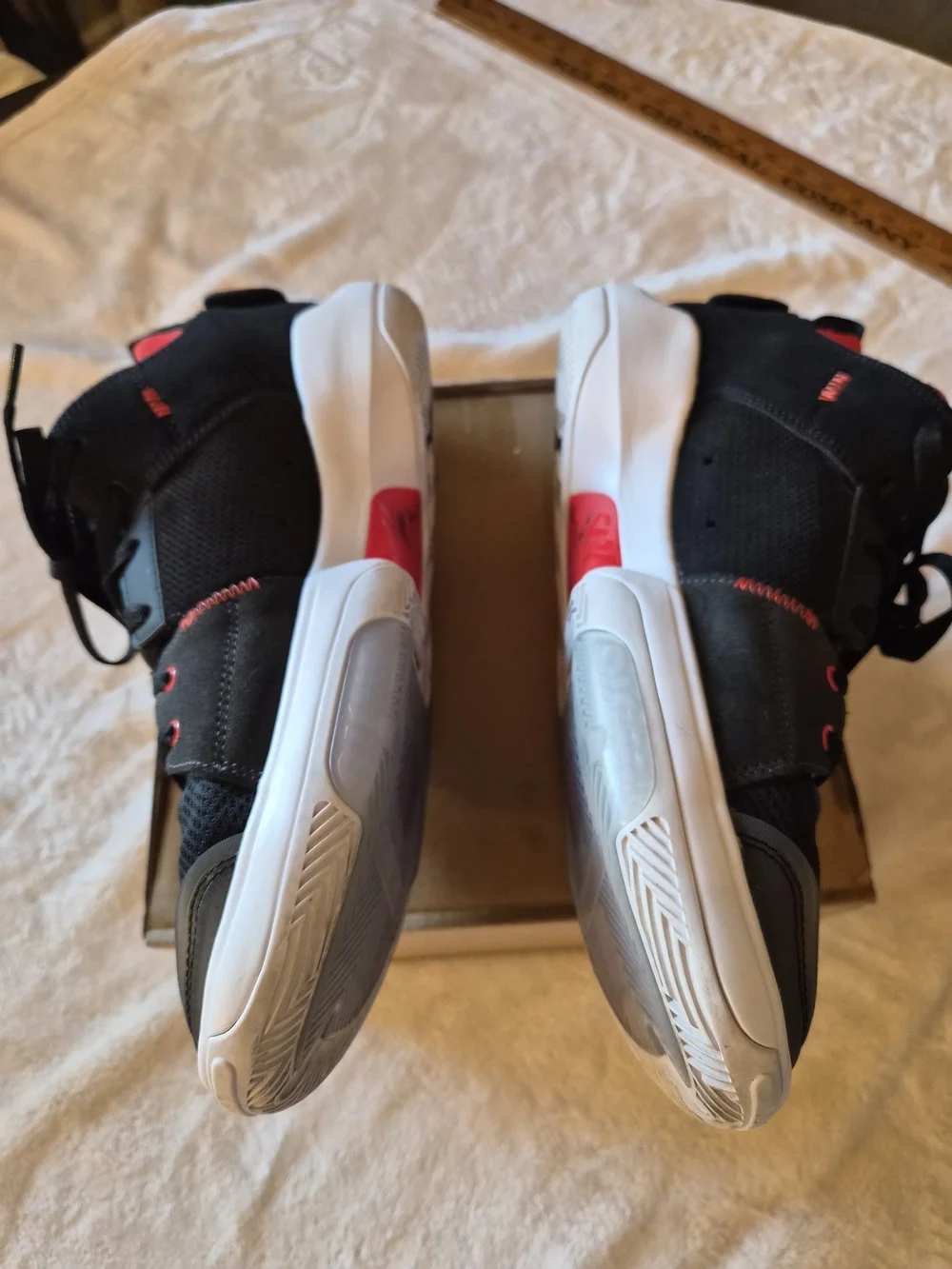 Jordan One Take 5 Men’s 11.5 Black Habanero Red Basketball Shoes FD2335-006